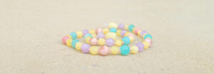 Round Butterscotch Baltic Amber Amethyst, Rhodochrosite and Amazonite Gemstone 32cm Toddler Necklace